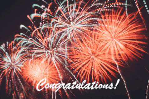 Congratulations! You got it at last!